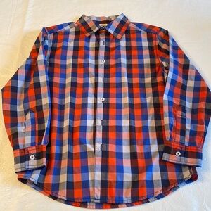 Faded Glory Boys Button Down Long Sleeve Dress Shirt- Size L(10/12)